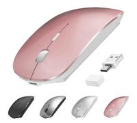 Suteke Mouse wireless Bluetooth USB C per computer desktop MacBook Air Pro iMac, mouse wireless ricaricabile di tipo C, compatibile con laptop/Surface Pro/iPad Slim Silent Mouse