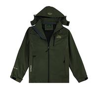 sutelang lurryly Giacca impermeabile da uomo, giacca da lavoro, uomo, giacca in poliestere, tasca con cappuccio, da uomo, Verde militare, XXXXL