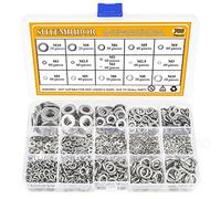 Sutemribor 304 in acciaio INOX piatto rondella e rondella assortimento set 700 pezzi, 8 formati - m2 m2.5 m3 M4 M5 M6 M8 M10