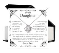 SUTERY Collana con scritta in inglese "To My Daughter From Mom with Heartfelt Message & Gift Box", collana madre e figlia, regalo da mamma a figlia, regalo di compleanno per figlie adulte, gioielli