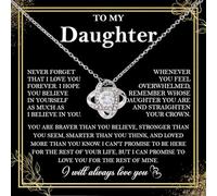 SUTERY Collana con scritta in inglese "To My Daughter From Mom with Heartfelt Message & Gift Box", collana madre e figlia, regalo da mamma a figlia, regalo di compleanno per figlie adulte, gioielli