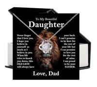 SUTERY Collana con scritta in inglese "To My Daughter From Mom with Heartfelt Message & Gift Box", collana madre e figlia, regalo da mamma a figlia, regalo di compleanno per figlie adulte, gioielli