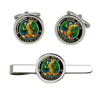 Sutherland Clan Scozzese Gemelli E Fermacravatta Set