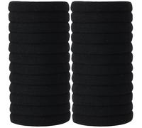 SUTHIA Elastici per capelli neri, non danneggiano la coda di cavallo, confezione da 120, spessore 10 mm, morbido tessuto in nylon, tessuto elastico, senza pieghe, senza cuciture, delicati per coda di