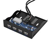 Sutinna Pannello Frontale Floppy USB 2.0 HUB, Sostituzione Pannello Frontale PC 3,5 '' Floppy bay con 4 interfacce USB 2.0, con Cavo 9PIN-9PIN, per trasferimento File Video/Musica/Foto/Dati