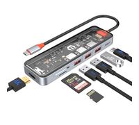 SUTOUG 7 in 1 USB C Hub, 3 Porte USB-A 3.0, HDMI 4K, PD 100W, Lettore SD/TF, Docking Station USB C per MacBook e Dispositivi USB-C