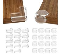 SUTOUG Protezione per angoli, confezione da 30 protezioni per bordi, protezione autoadesiva per bordi, 2 forme, protezione per bambini e anziani, rimozione senza residui, cristallina e discreta