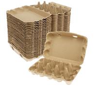 Sutowe Cartoni vuoti per uova in pasta di carta, vuoti, con coperchio, 3 x 5 count, vassoio per uova di gallina, riutilizzabili, scatole di imballaggio per uova di casa, cucina, fattoria (confezione
