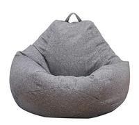 Sutowe Fodera per pouf a forma di pera (senza riempimento!!! ), 100 x 120 cm gigante coperta pouf pera adulti e bambini, vasca da bagno poltrona da pouf per interni ed esterni (grigio scuro, 100 x 120