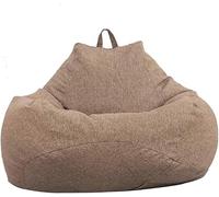 Sutowe Fodera per pouf a forma di pera (senza riempimento), 70 x 80 cm, gigante coperta per adulti e bambini, vasca da bagno per interni ed esterni (marrone)