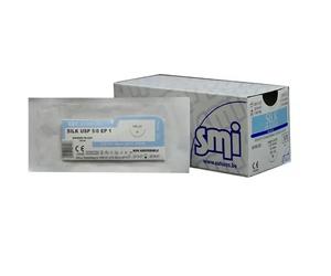 Suture Seta Black 75 CM EP 2 USP 3/0 Ago 3/8 Dorso Tagliente 24 MM 12 Fili