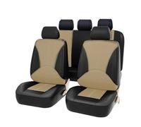 SUTVCM Coprisedili Auto In Pelle PU Cuscino Protezione Per GMC Sierra 1500 Sierra 2500 Sierra 3500 Per Yukon Per Terrain Protezioni sedili(04-5Seats-Beige)