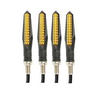 SUTVCM Indicatori direzione Luci Svolta Scorrevoli 12V Moto Scansione Diretta Segnale Lampada Per Versys 650 1000 ZX6R ZX10R ZX7R ZX11(4Pieces-Steady Light)