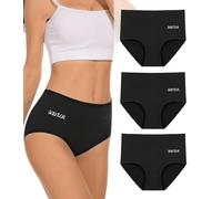 SUUFOR Biancheria Intima per Mestruazioni Flusso Intenso 60ML, Biancheria Intima Mestruale a Elevata Assorbenza e Alta Vita, Traspirante e Anti-Perdite per Ragazze e Donne, Nero , L