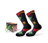 SUUKA - Calzini Divertenti - Le Calze Fantasia Unisex per Lui e Lei - Disponibili in 12 Varianti - Idea Regalo Donna e Uomo Originale (SPACE INVADER)
