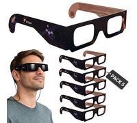 SUUM co. Occhiali Eclipse Solare Omologati Confezione da 5 - Occhiali Certificati ISO 12312-2 e CE Osservazione Solare Sicura - Per Vista Sole - Speciali Eclipse 12 agosto 2026 (Pack 5)