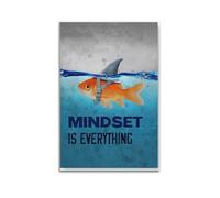 suumyo Mindset Is Everything, poster artistico decorativo per camera da letto, soggiorno, pareti, 30 x 45 cm, senza cornice, stile