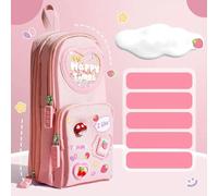 SUUNNY astuccio Custodia A Matita Da 1 Pcs BASSO DI CANNE CAPVA DI CAPVA CANCIO CASSO PRESO PER STUDENTE DELLE RAGAZZE STUDENTE-cherry girl-M