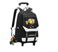 SUUNNY Zaino Trolley Zaino con Carrello con Carrello Scale per Cimiolo Studente A Backpack Borse da Viaggio Leggero Borse per Laptop Borse da Scuola-B- 3 Wheels -P-M