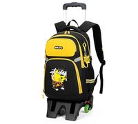SUUNNY Zaino Trolley Zaino con Carrello con Carrello Scale per Cimiolo Studente A Backpack Borse da Viaggio Leggero Borse per Laptop Borse da Scuola-A-3 Wheels -G-M