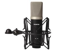 SUUNTOK Microfono a condensatore XLR, kit microfono cardioide professionale con diaframma grande, con supporto antiurto, per studio, live streaming, podcas (nero)