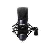 SUUNTOK Microfono a condensatore XLR, per registrazione, PC, computer, casa, studio, podcast, cardioide, per streaming, ASMR, YouTube, Voice-over, giochi, voce (nero)