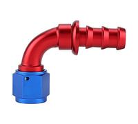 Suuonee, AN8 - Raccordo terminale per tubo carburante diritto 45 90 180 gradi Push On Twist Lock Oil Gas Fuel Line Raccordo maschio (90°)