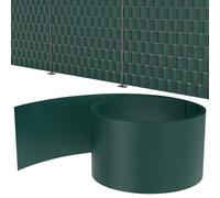 Suusolny 20 pezzi di strisce frangivista in PVC rigido per recinzioni a doppia asta, opache, 2,5 m x 19 cm, resistenti alle intemperie e al vento, per giardino, giardino, balcone, verde