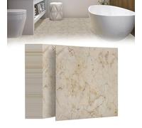Suusolny Confezione da 54 piastrelle autoadesive in PVC - 5,02 m² - Rivestimento antiscivolo e impermeabile - Soggiorno, cucina, bagno - Rovere naturale