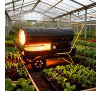 Suusolny Pistola per riscaldamento diesel mobile, 30 kW, con termostato e display digitale, ventilatore ad aria calda, riscaldatore per cantieri, magazzini, tenda