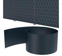 Suusolny Strisce frangivista in PVC rigido per recinzioni a doppia asta, opache, 2,5 m x 19 cm, resistenti alle intemperie e al vento, per giardino, giardino, balcone, antracite, 30 pezzi