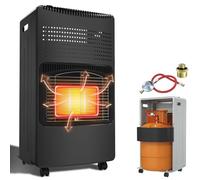 Suusolny Stufa a gas per interni, 4200 W, a infrarossi, colore nero | Dispositivo portatile compatto, facile da trasportare e facile da posizionare per interni chiusi