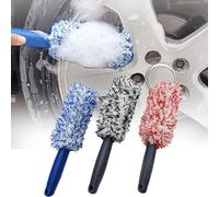 Suuwwn Spazzola Cerchi Auto,3 PCS Microfibra Spazzola Ruote, Spazzola Pulisci Cerchioni Auto, Cura ottimale dei Cerchioni Senza Graffi, Pennelli Pulizia Auto,per Pulizia per Tutti i Tipi di Cerchioni