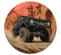SUV nero che guida sulla strada 1000pcs (67.5x67.5cm) - Puzzle Per Adulti Giocattolo Fai-da-te