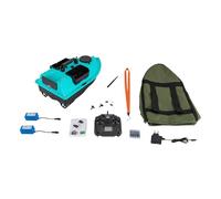 Suvnlsy Barca per esche con GPS, 5200 mAh, 500 m, RC per pesca notturna | ABS, 2 batterie da 5200 mAh, carica da 2 kg, portata di 500 m, 16 punti di marcia, LED, doppio motore per laghi e fiumi