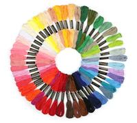SUVSOON 50 matasse di filo da ricamo con colori arcobaleno, filo per punto croce, braccialetti dell'amicizia, punto croce, per lavori a maglia e progetti artistici fai da te