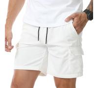 Suwangi Pantaloncini Cargo Uomo Pantaloni Corti in Velluto a Coste Estivi Casual Bermuda Shorts Leggeri Comodo con Multi-Tasche
