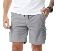 Suwangi Pantaloncini Cargo Uomo Pantaloni Corti in Velluto a Coste Estivi Casual Bermuda Shorts Leggeri Comodo con Multi-Tasche