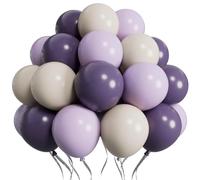 SUWEN Palloncini Viola 60 Pezzi, Palloncini in Lattice Viola Lavanda Scuro Chiaro e Bianco Sabbia da 30 cm 12 Pollici per Decorazioni di Feste Compleanno Matrimonio Addio al Nubilato