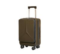Suwequest Bagagli multifunzionali di modo della scatola di viaggio del contenitore di imbarco femminile di apertura anteriore del bagaglio della password, Nero , 61 cm