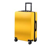 Suwequest Valigia trolley tinta unita leggera scatola password bagagli aziendali scatola di immagazzinaggio di grande capacità unisex, Giallo, 51 cm