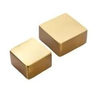 SUWOOPH Coprigambe for mobili in ottone da 2 pezzi, coprigambe for mobili quadrati for tavolo, divano, sedia, protezione for il pavimento, decorazione industriale vintage(45X45X35MM)