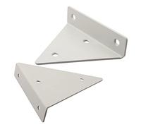 Suwooy 2 staffe per mensole Ferro battuto,reggimensola in Metallo a Parete,Supporto per mensola Decorative,Staffe per scaffali salvaspazio,Nero/Bianco,con Viti,White-20×15cm/7.9×5.9in