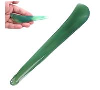 Suxdlan Brunitore per Agata 4.4 Strumento per lucidare a Forma di Coltello Portatile per la lucidatura di Gioielli con Foro sull'estremità Strumento Guasha Multiuso, Verde Casuale