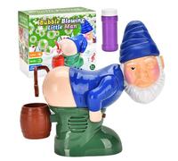 Suxdlan Bubble Blower Macchina soffiabolle Natalizia a Forma di Gnomo con Luce e Suono per Bambini Macchina Divertente alimentata a Batteria per Feste, Decorazioni