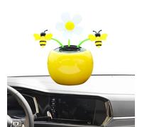 Suxdlan Fiori danzanti solari Che scuotono la Testa Ornamenti per Auto Giocattolo ad energia Solare per la Decorazione della scrivania dell'ufficio Ape