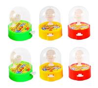 Suxdlan Gioco di tiro a Basket con Le Dita, Mini Gioco di Basket da 6 Pezzi, Fidget da Tavolo per Bambini, bomboniere Portatili per Il Compleanno