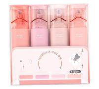 Suxdlan Set di 4 evidenziatori glitter Evidenziatori flessibili Nebula Colore Larghezza linea e pennarelli glitter inchiostro a prova di sbavature Penna per appunti scintillanti Diario (Rosette)