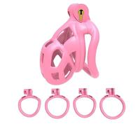 SUXIAOBIN Gabbia di protezione per le ginocchia da wrestling da uomo in resina 3D ad anello rosa M
