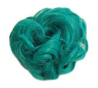 SUXUMHAO 1 cerchietto per capelli ricci, colore turchese per acconciature a taglio alto, dimensioni 14 x 8,9 cm, texture ricci dall'aspetto naturale, design durevole e leggero per una facile facilità